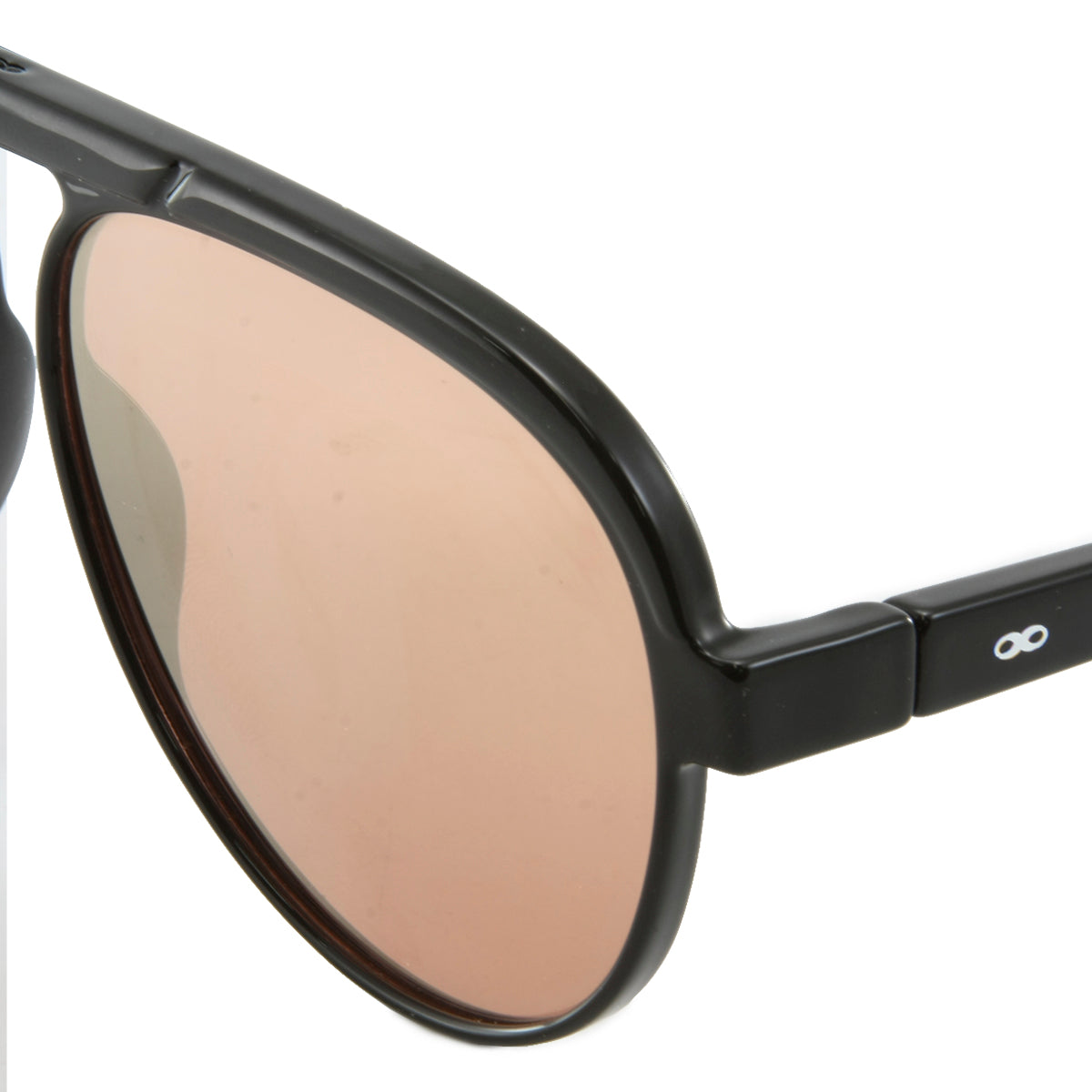 Óculos de sol Paris - Preto brilhante - Lente rosa espelhada