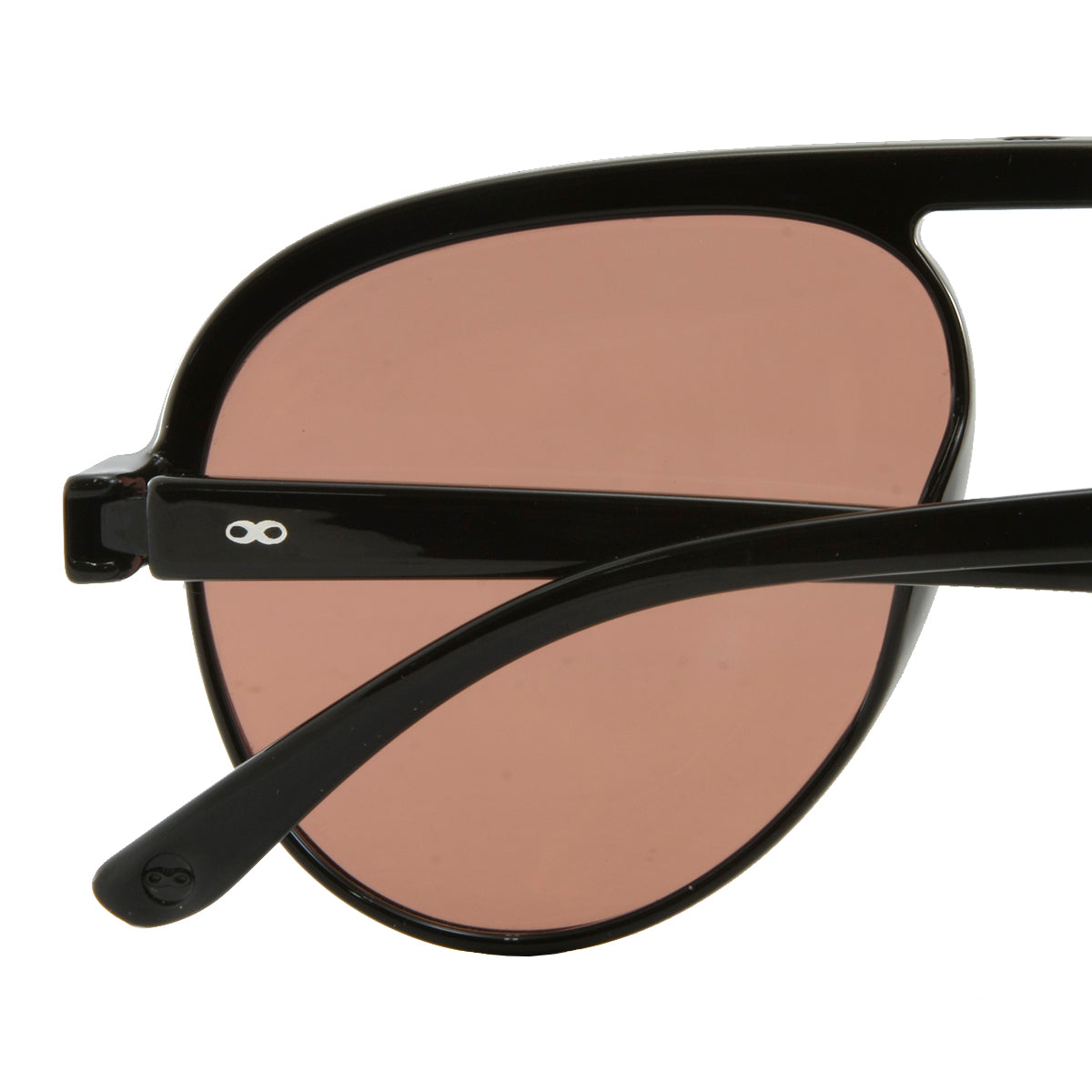 Óculos de sol Paris - Preto brilhante - Lente rosa espelhada