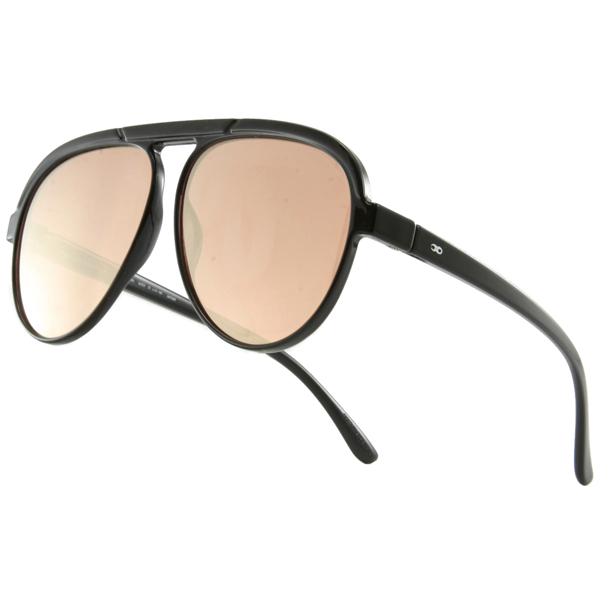 Óculos de sol Paris - Preto brilhante - Lente rosa espelhada