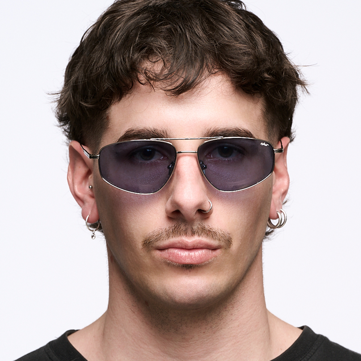 ÓCULOS DE SOL Pierre - Prata - Lente Azul