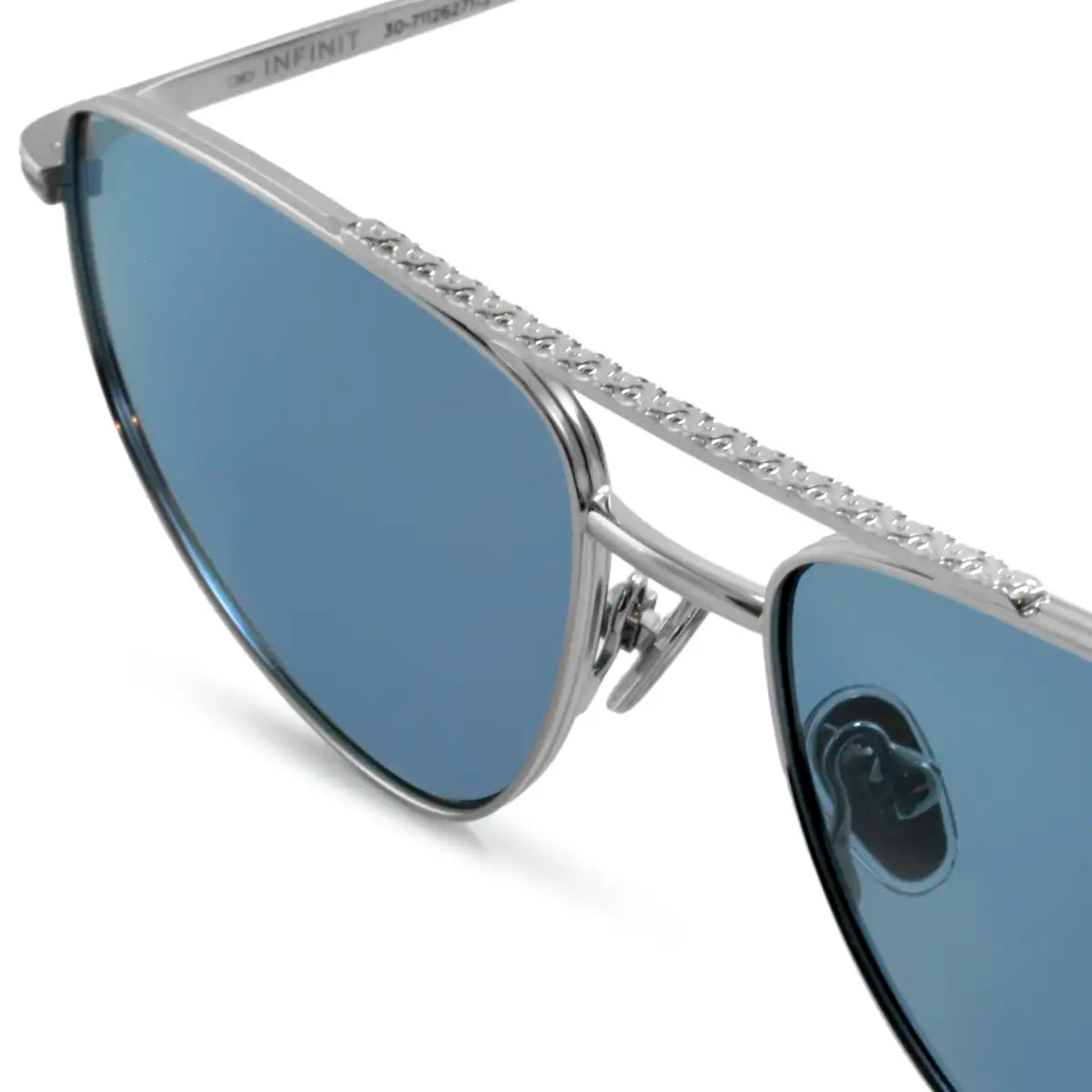 ÓCULOS DE SOL Pierre - Prata - Lente Azul