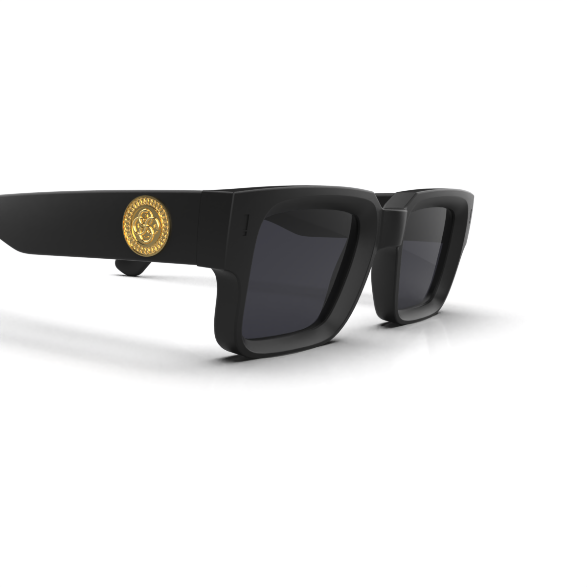 Óculos de sol Exclamation - Preto Fosco Uroboro - Lente Cinza Polarizado