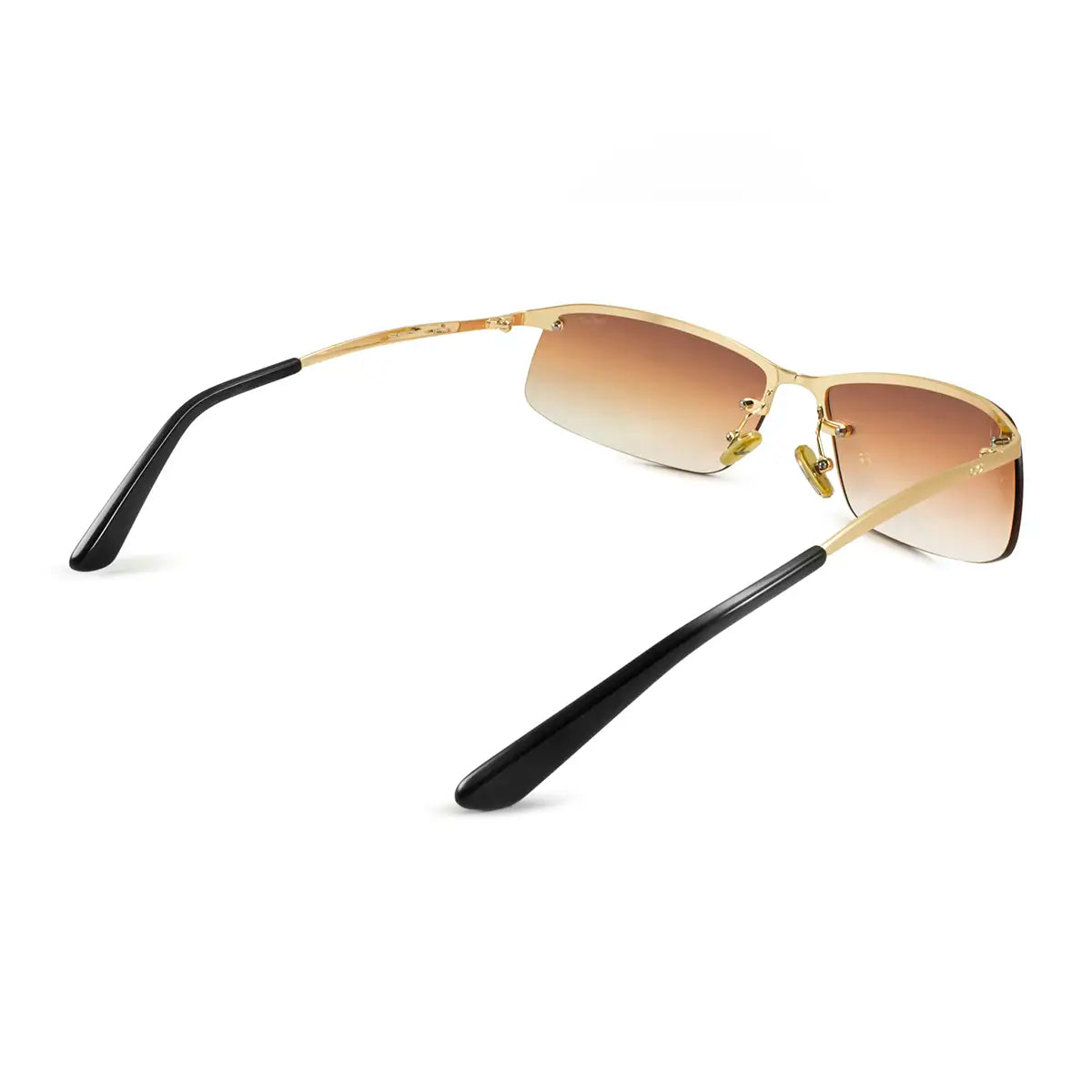 Óculos de sol Santorini - Ouro - Lente espelhada laranja