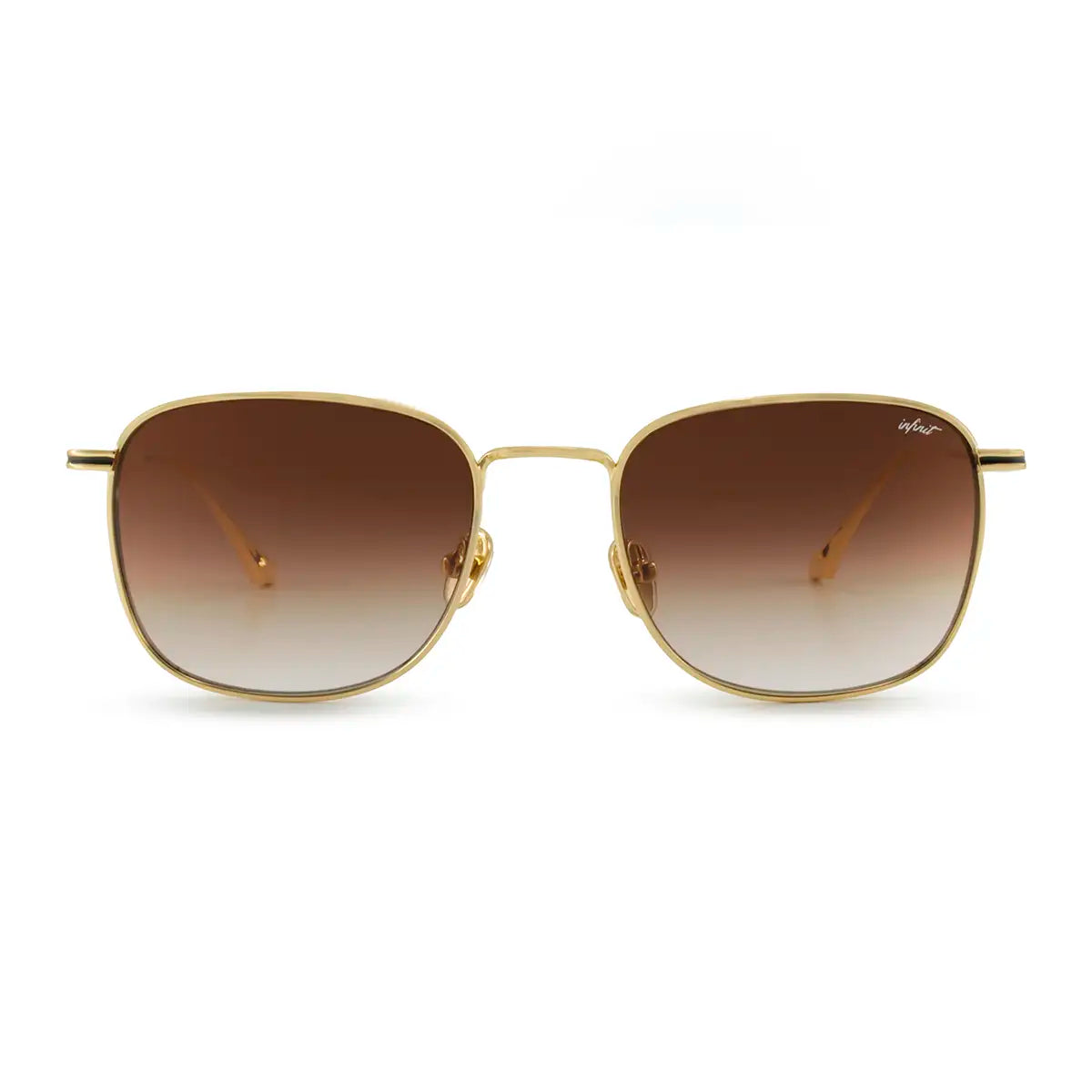 ÓCULOS DE SOL Secchia - Ouro - Lente Marrom Degradada