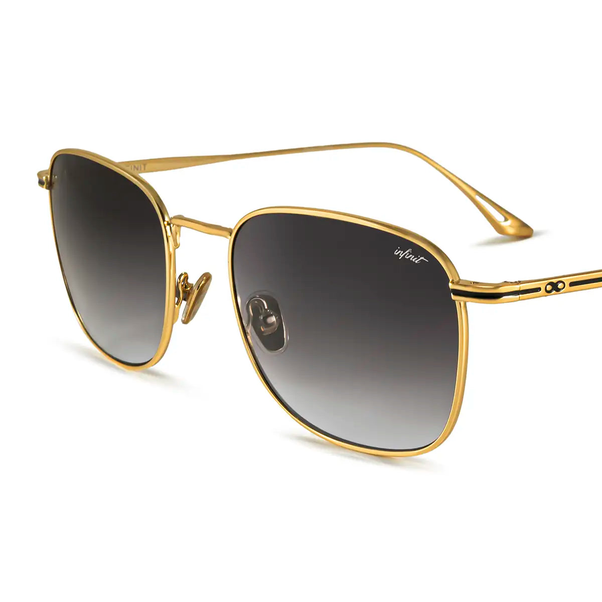 ÓCULOS DE SOL Secchia - Ouro - Lente Cinza Degradada