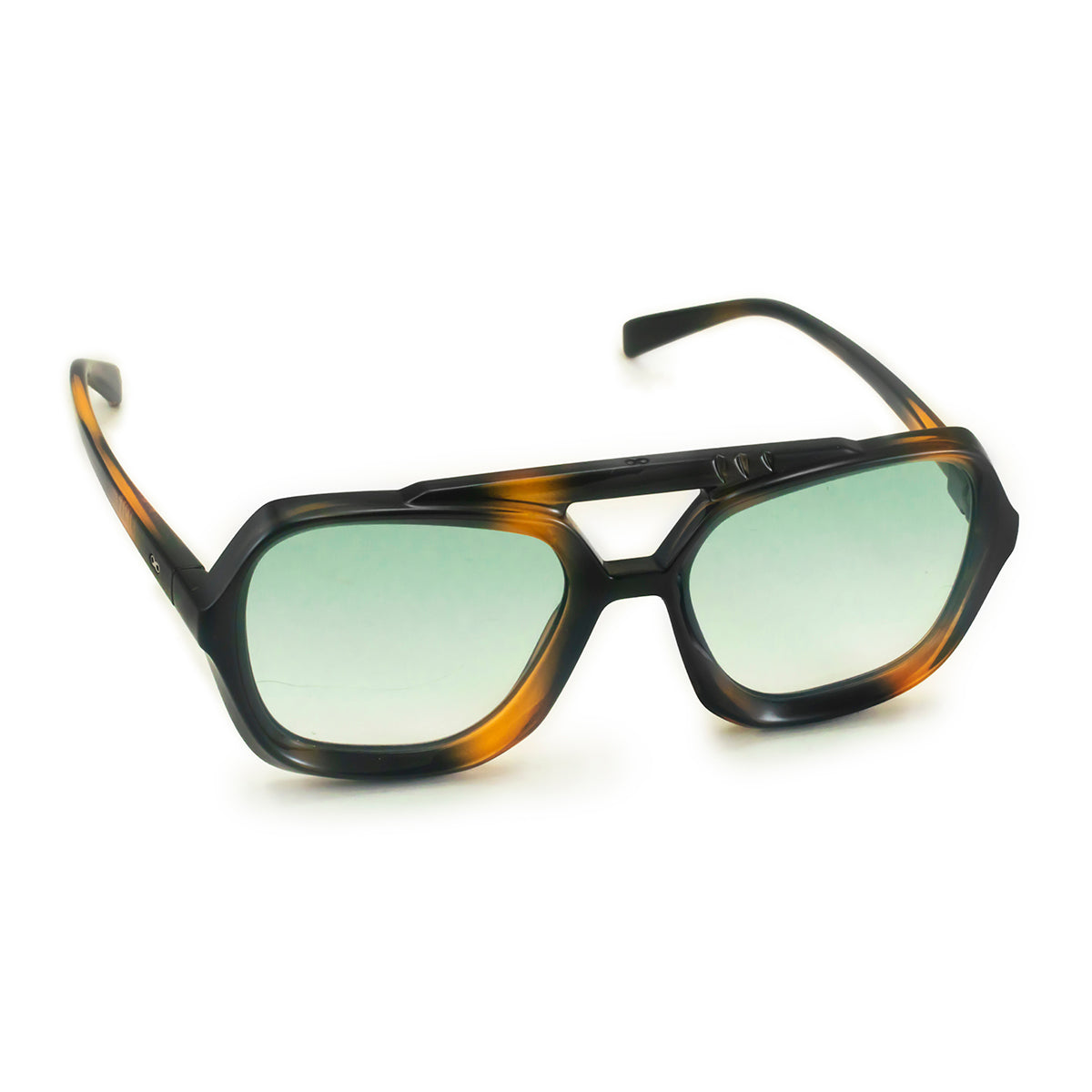 ÓCULOS DE SOL TIGER - Tartaruga - Lente Gradiente Verde