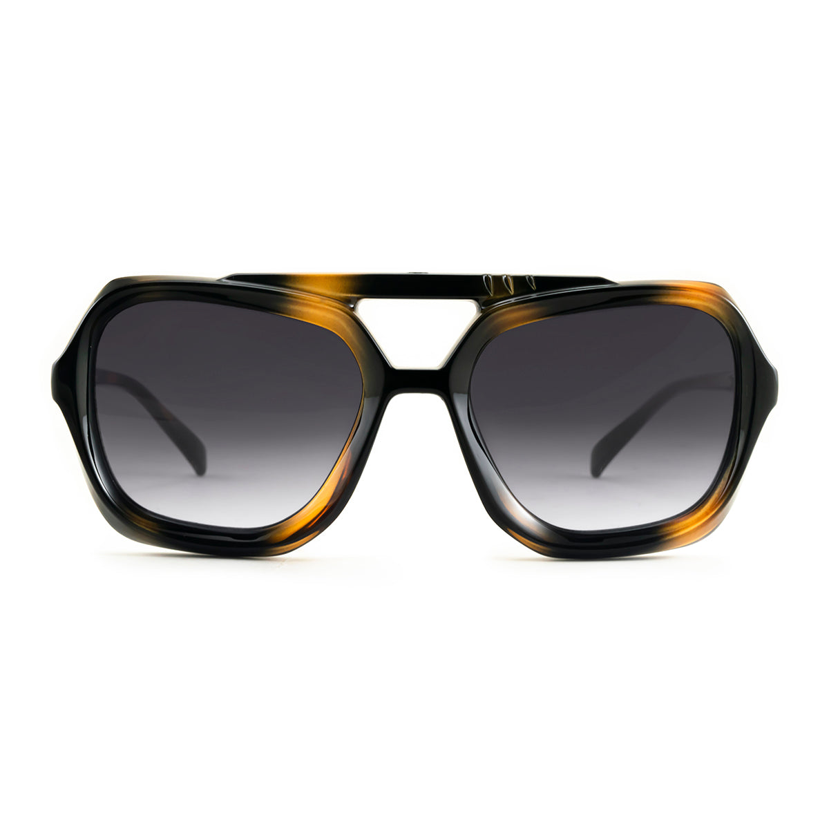 ÓCULOS DE SOL TIGER - Tartaruga - Lente Gradiente Cinza