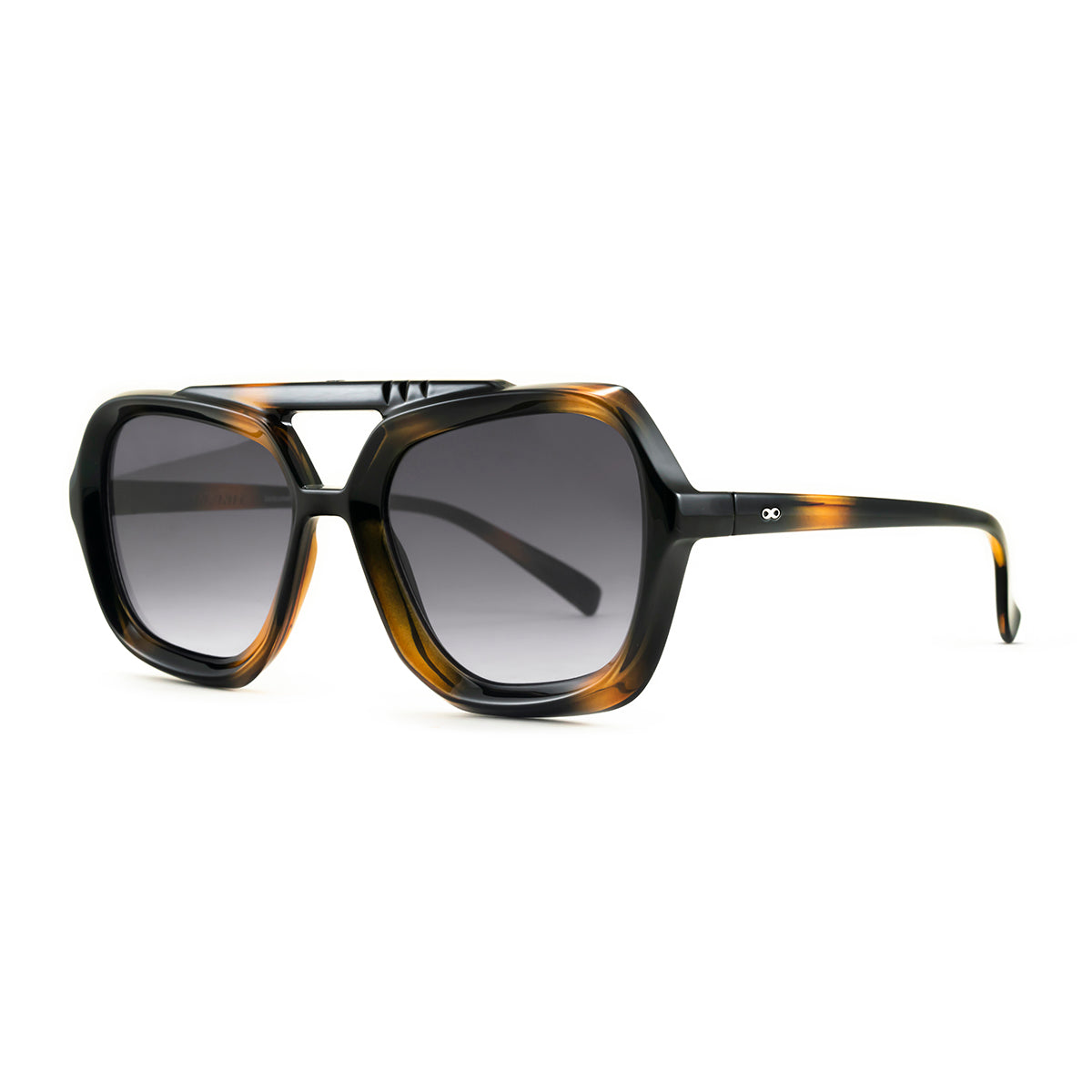 ÓCULOS DE SOL TIGER - Tartaruga - Lente Gradiente Cinza