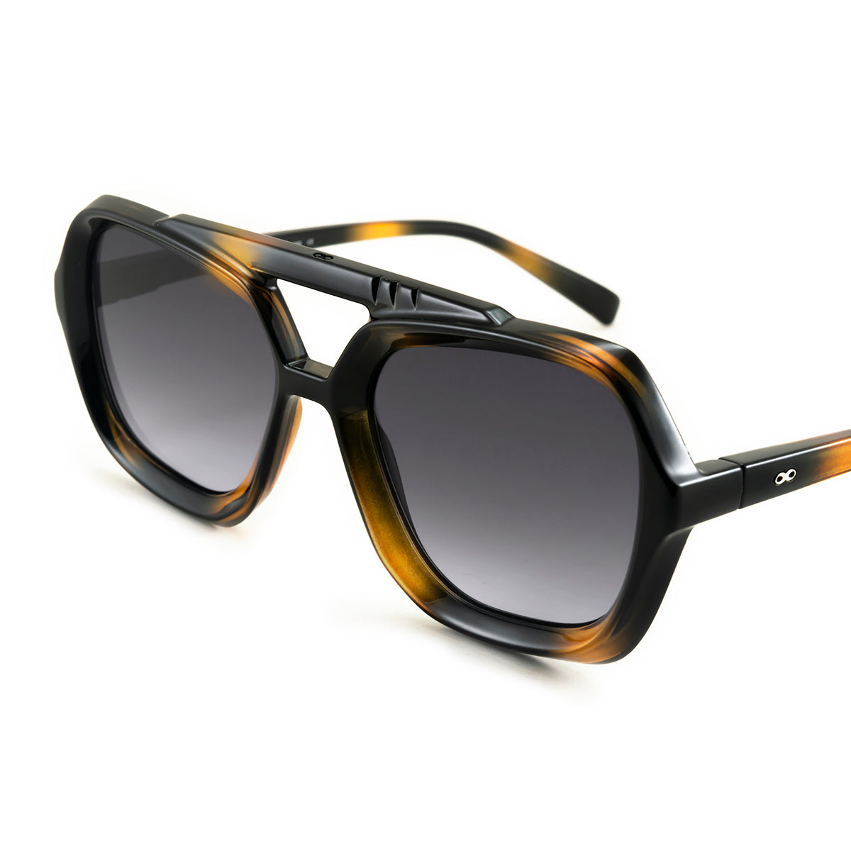 ÓCULOS DE SOL TIGER - Tartaruga - Lente Gradiente Cinza