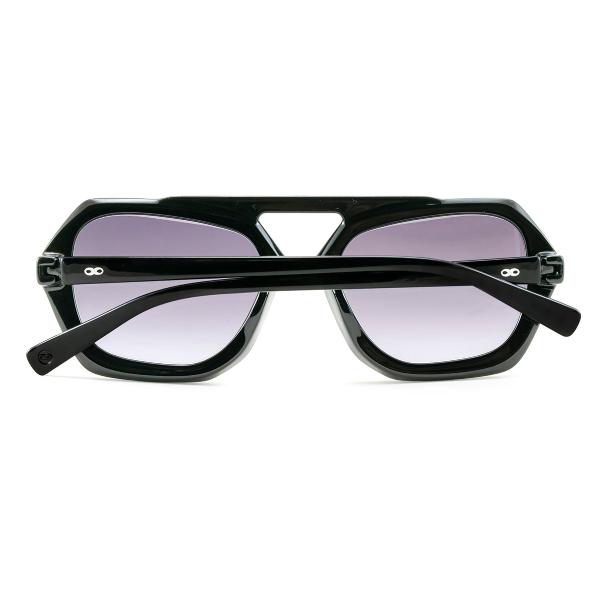 ÓCULOS DE SOL Tiger - Preto Brilhante - Lente Gradiente Cinza