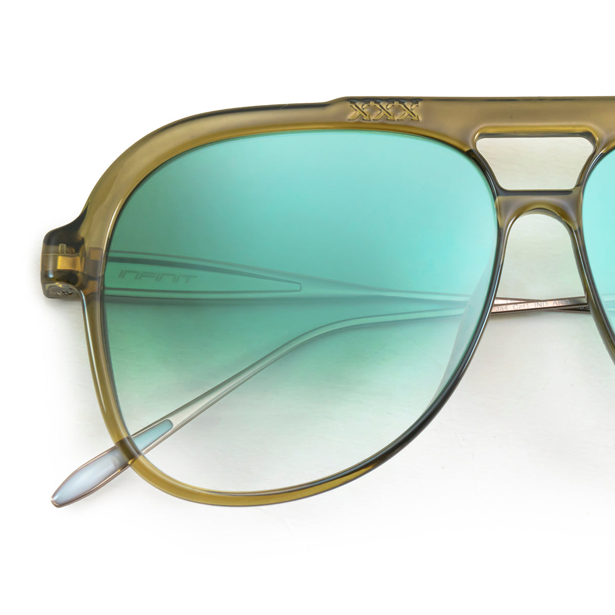 Óculos de sol Triple Xxx - Special Metal Edition - Verde Azeitona - Lente Floresta