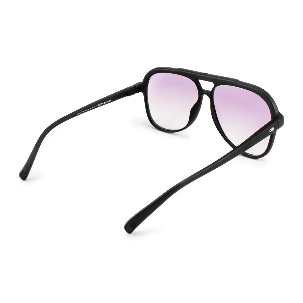 Óculos de sol Triple Xxx - Preto Fosco - Lente Roxo Degradada
