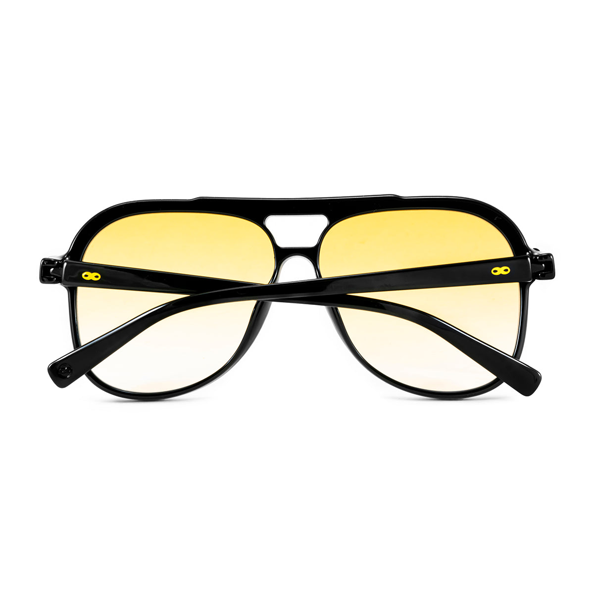 Óculos de sol triple Xxx - Preto Brilhante - lente degradada laranja