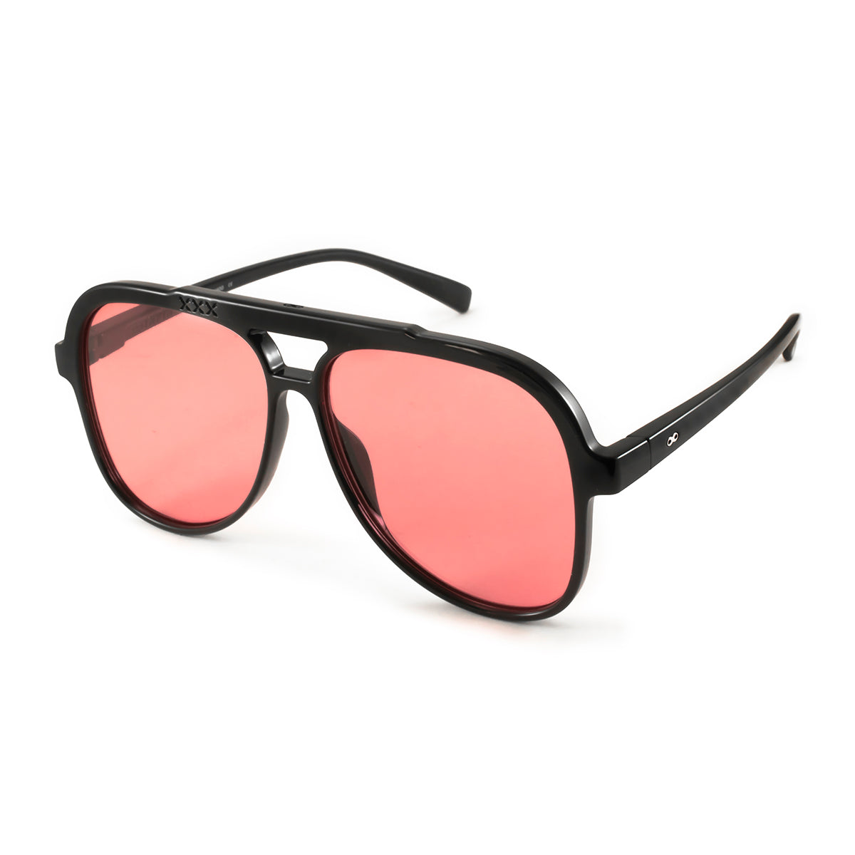 ÓCULOS DE SOL Triple XXX - Preto Brilhante - Lente Rosa