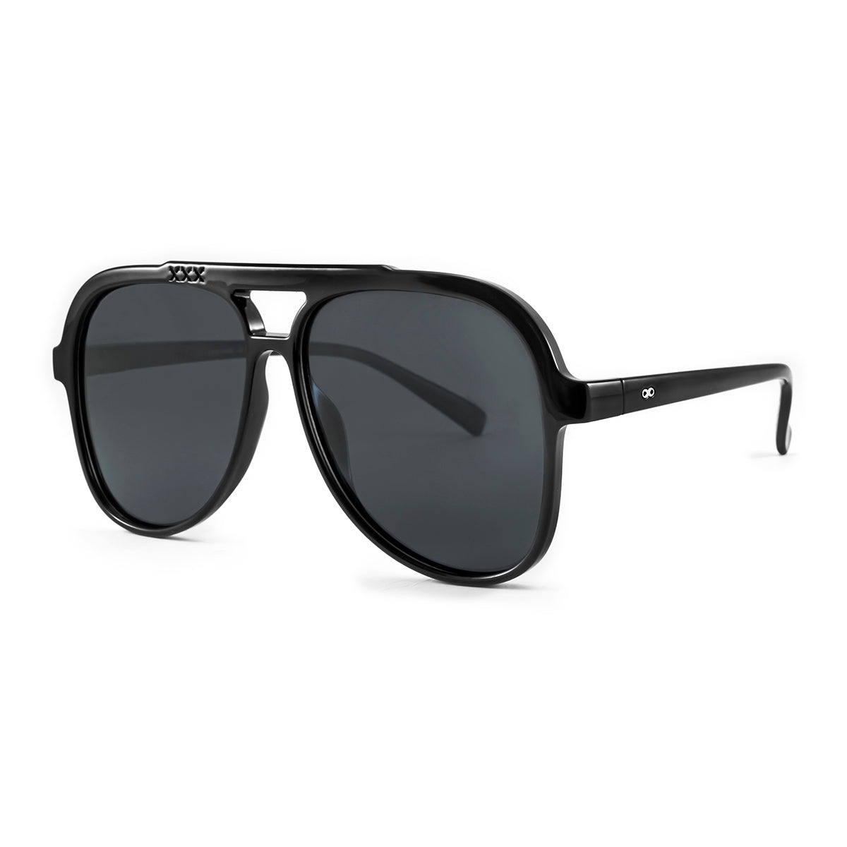 ÓCULOS DE SOL Triple XXX - Preto Brilhante - Lente Polarizada Cinza