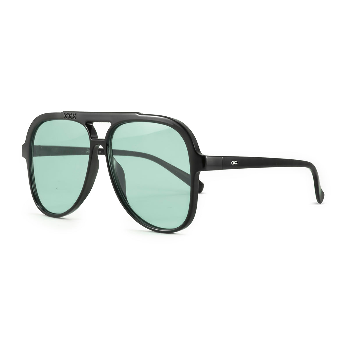 ÓCULOS DE SOL Triple XXX - Preto Brilhante - Lente Turquesa