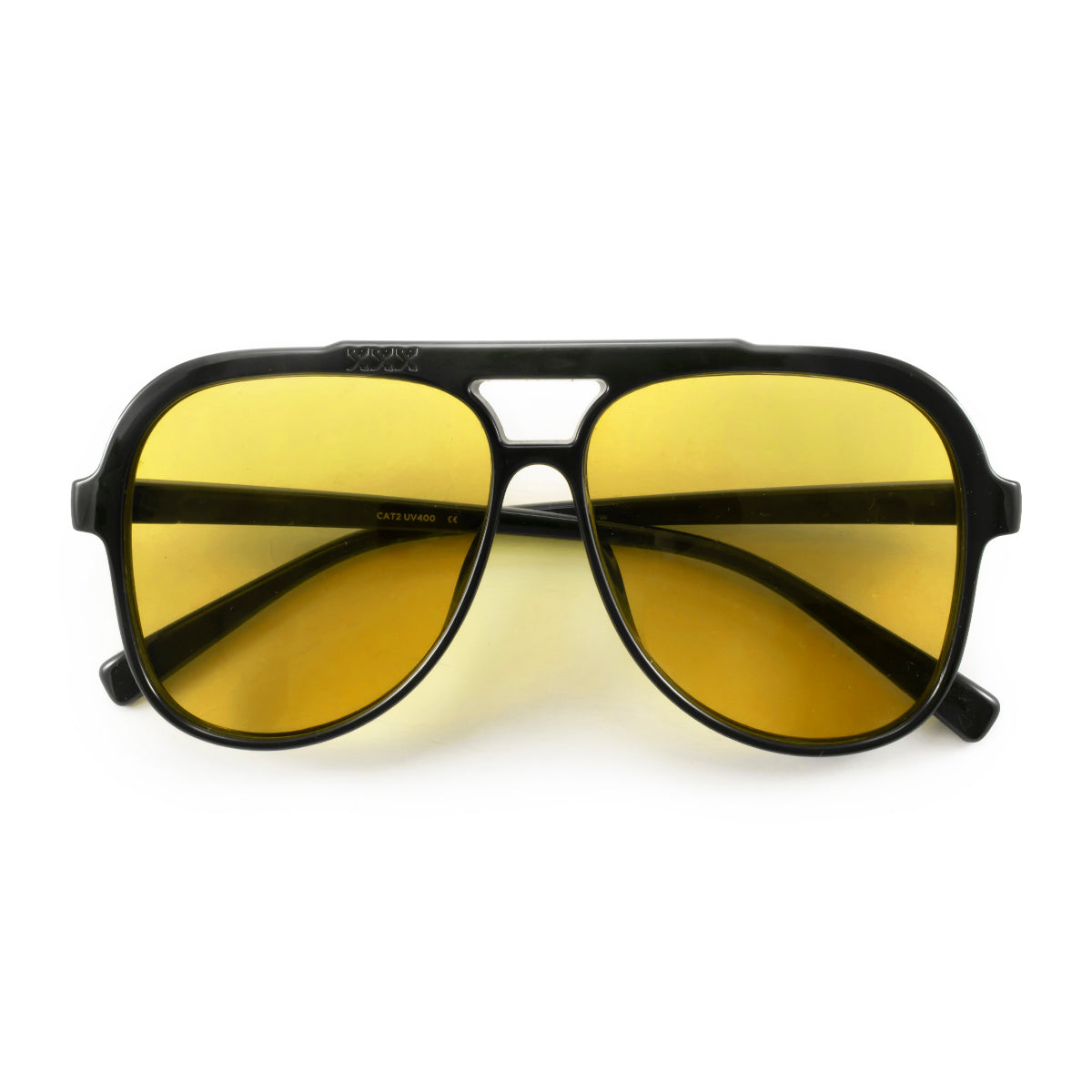 ÓCULOS DE SOL Triple XXX - Preto Brilhante - Lente Amarela