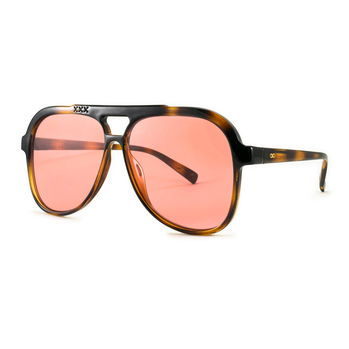 Óculos de Sol Triple Xxx - Havana - Lente Rosa