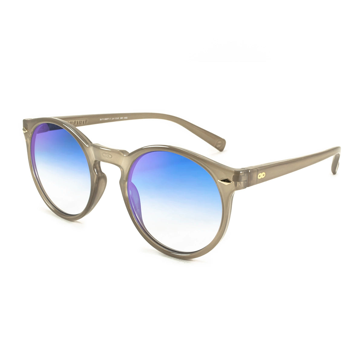 Óculos de sol Tulum - MARROM Leitoso - Lente degradada azul espelhada