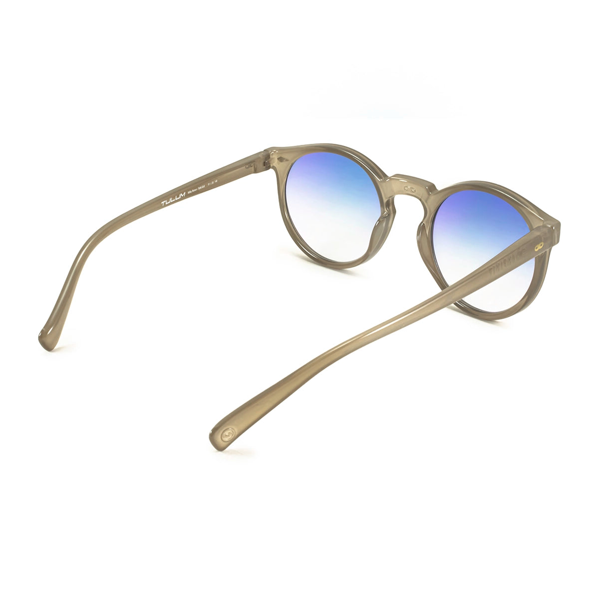 Óculos de sol Tulum - MARROM Leitoso - Lente degradada azul espelhada