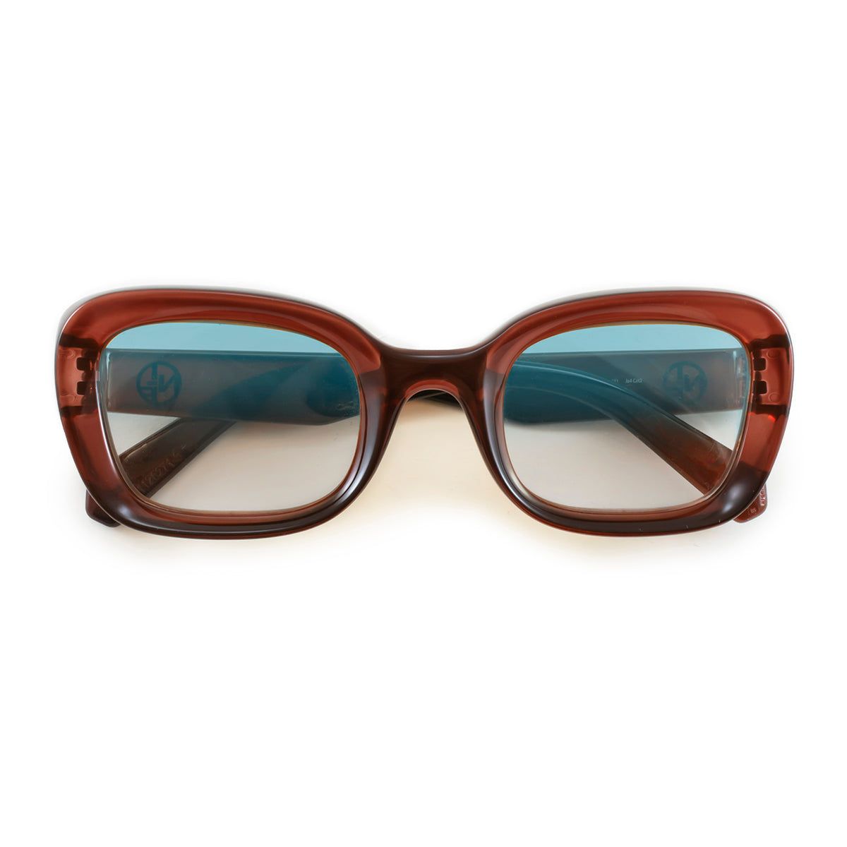 Óculos de sol Turin - Chocolate - lente degradada azul claro