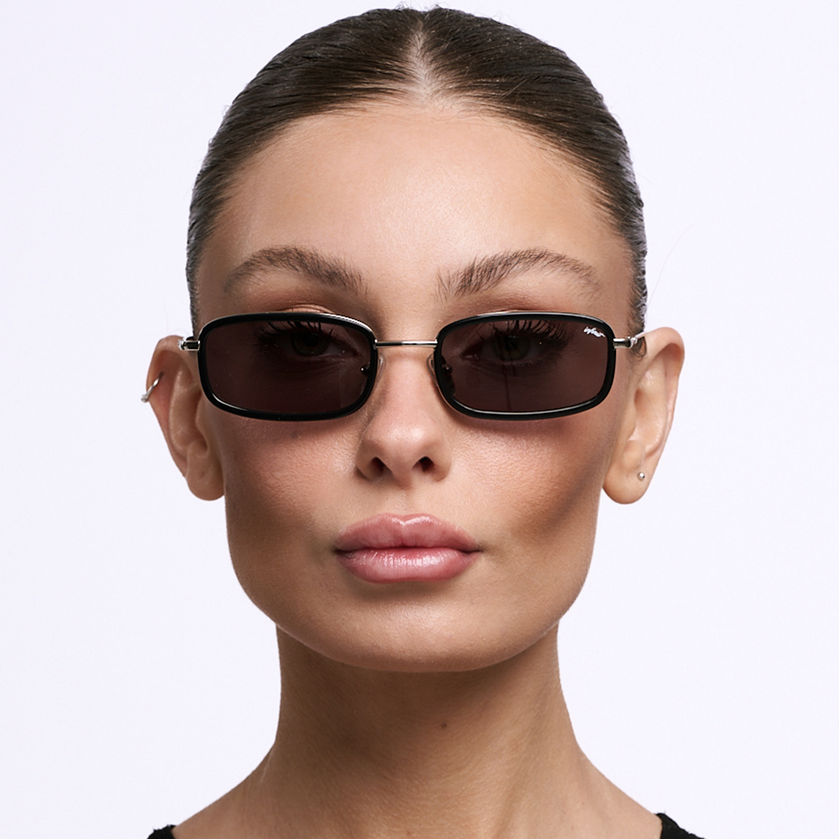 Óculos de sol Tyler - Preto Brilhante- Lente Cinza