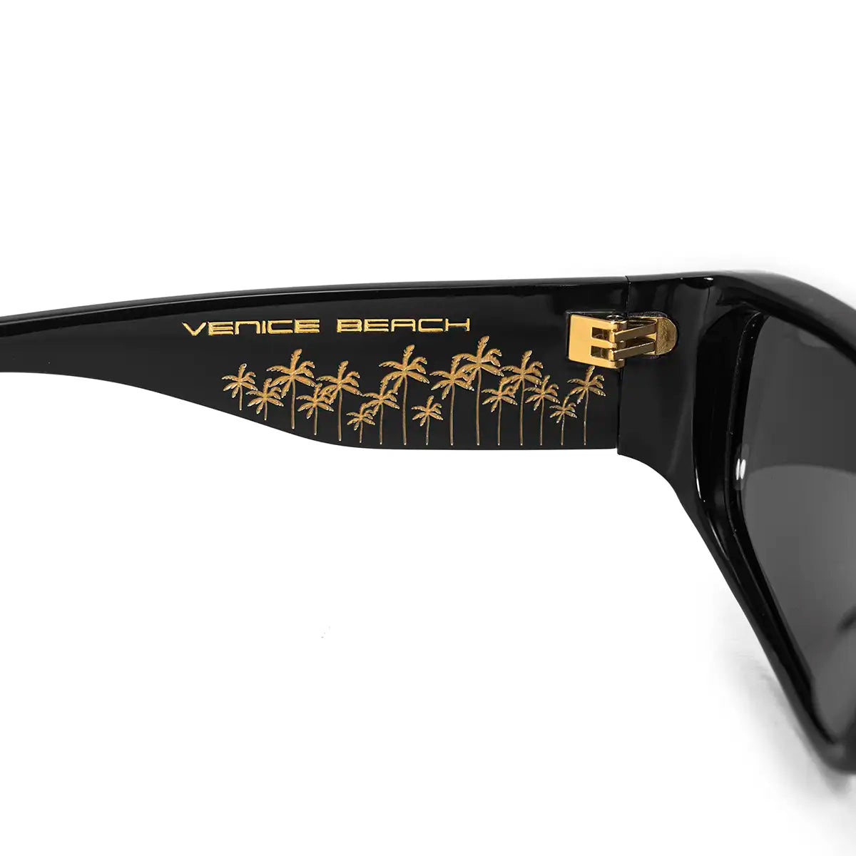 ÓCULOS DE SOL Venice - Preto Brilhante - Lente Cinza