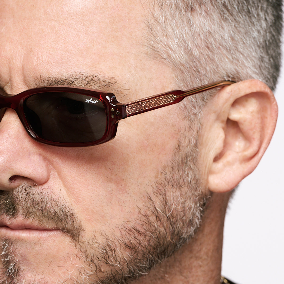 ÓCULOS DE SOL Virgil - Borgonha Claro - Lente Cinza