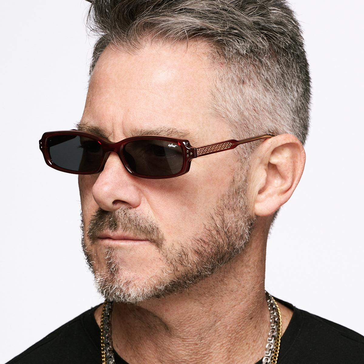 ÓCULOS DE SOL Virgil - Borgonha Claro - Lente Cinza