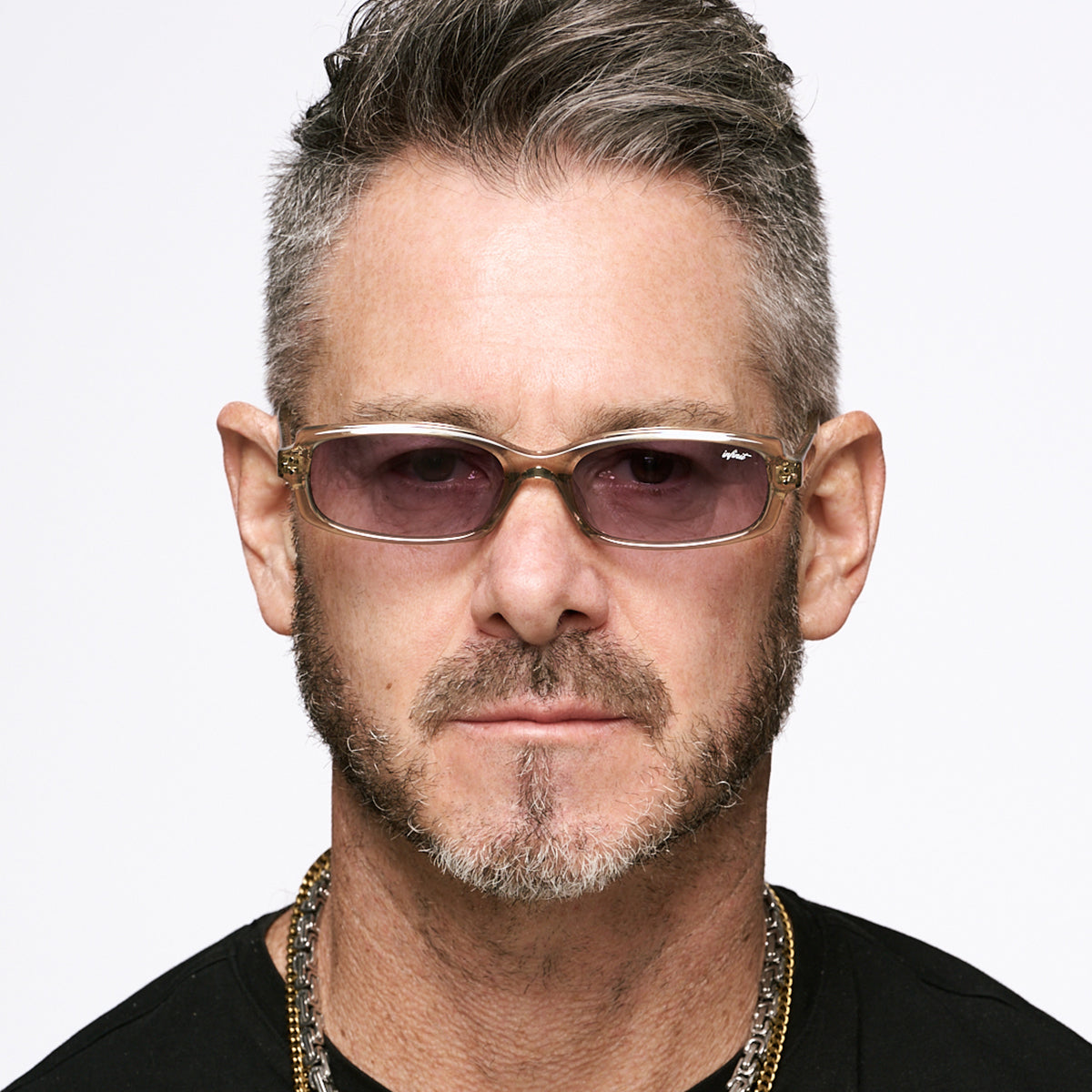 ÓCULOS DE SOL Virgil - Cinza Claro - Lente Roxo Degradada