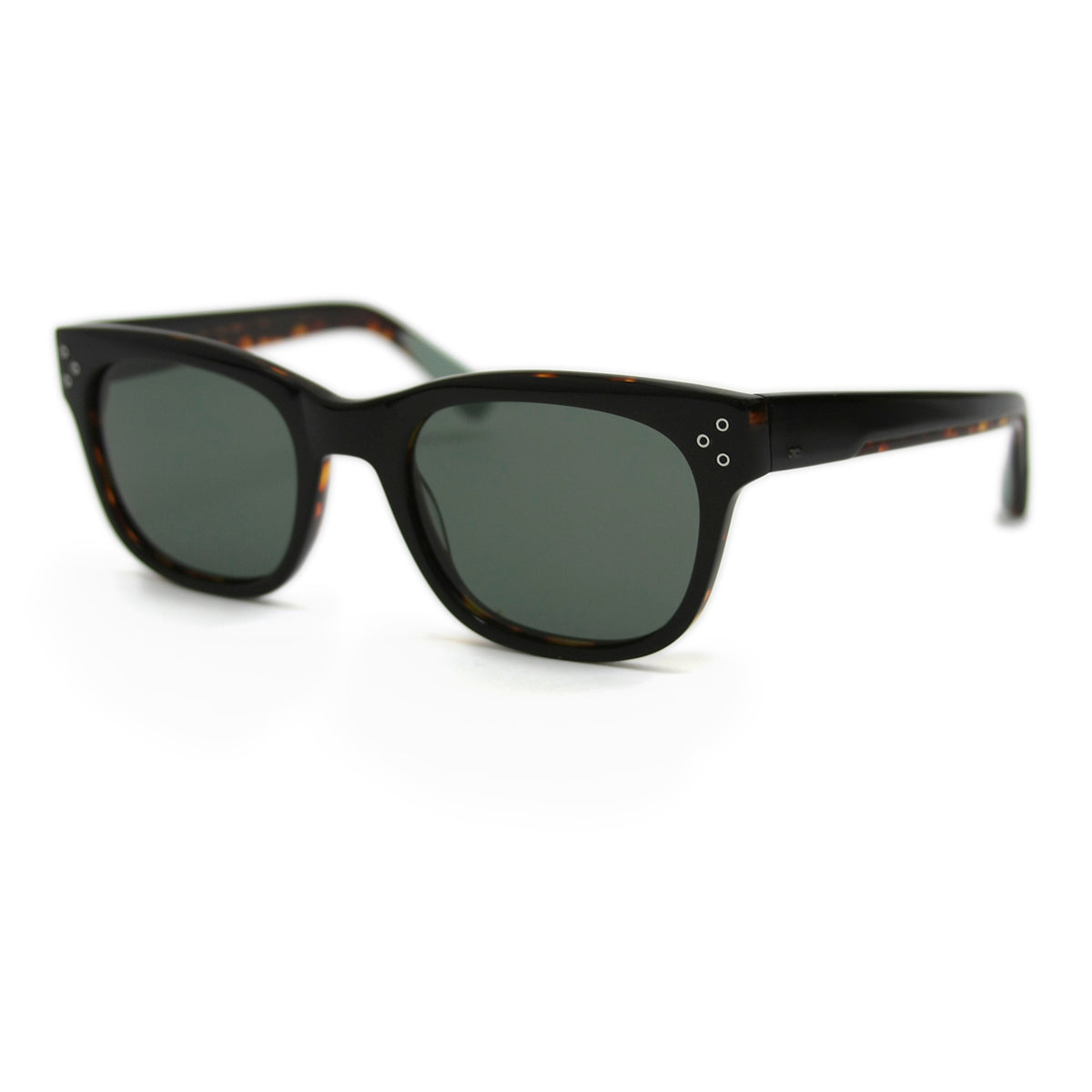 ÓCULOS DE SOL ZAMNA - Preto Brilhante Demi - Lente Verde Polarizado