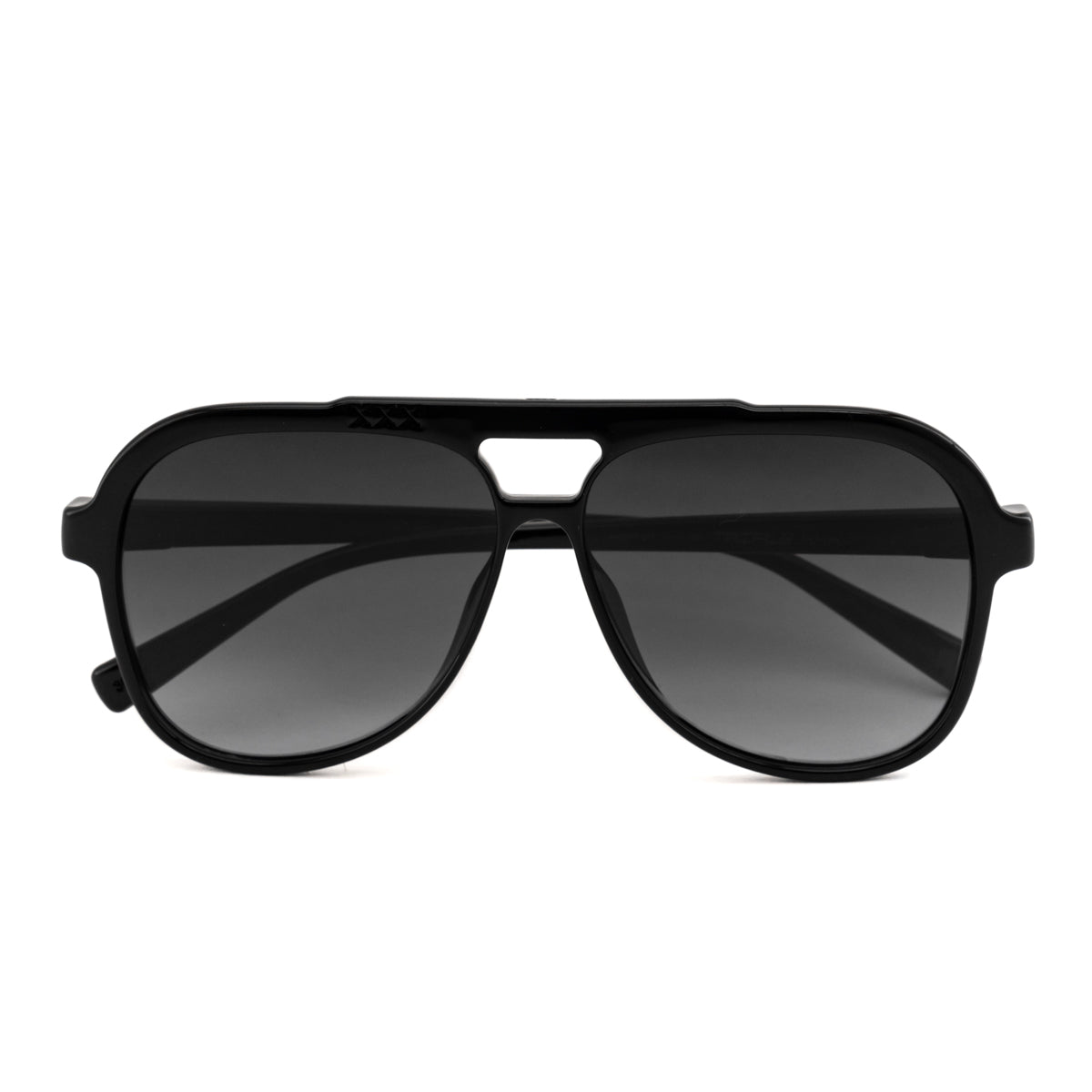 Óculos de sol triple Xxx - Preto Brilhante - lente degradada cinza
