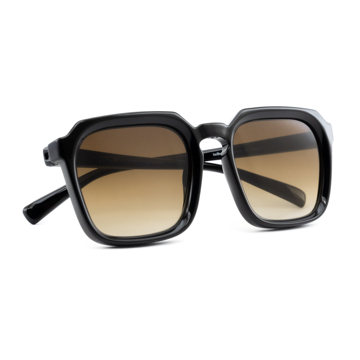 Óculos de sol Monaco - Preto Brilhante - Lente Gradiente Marrom