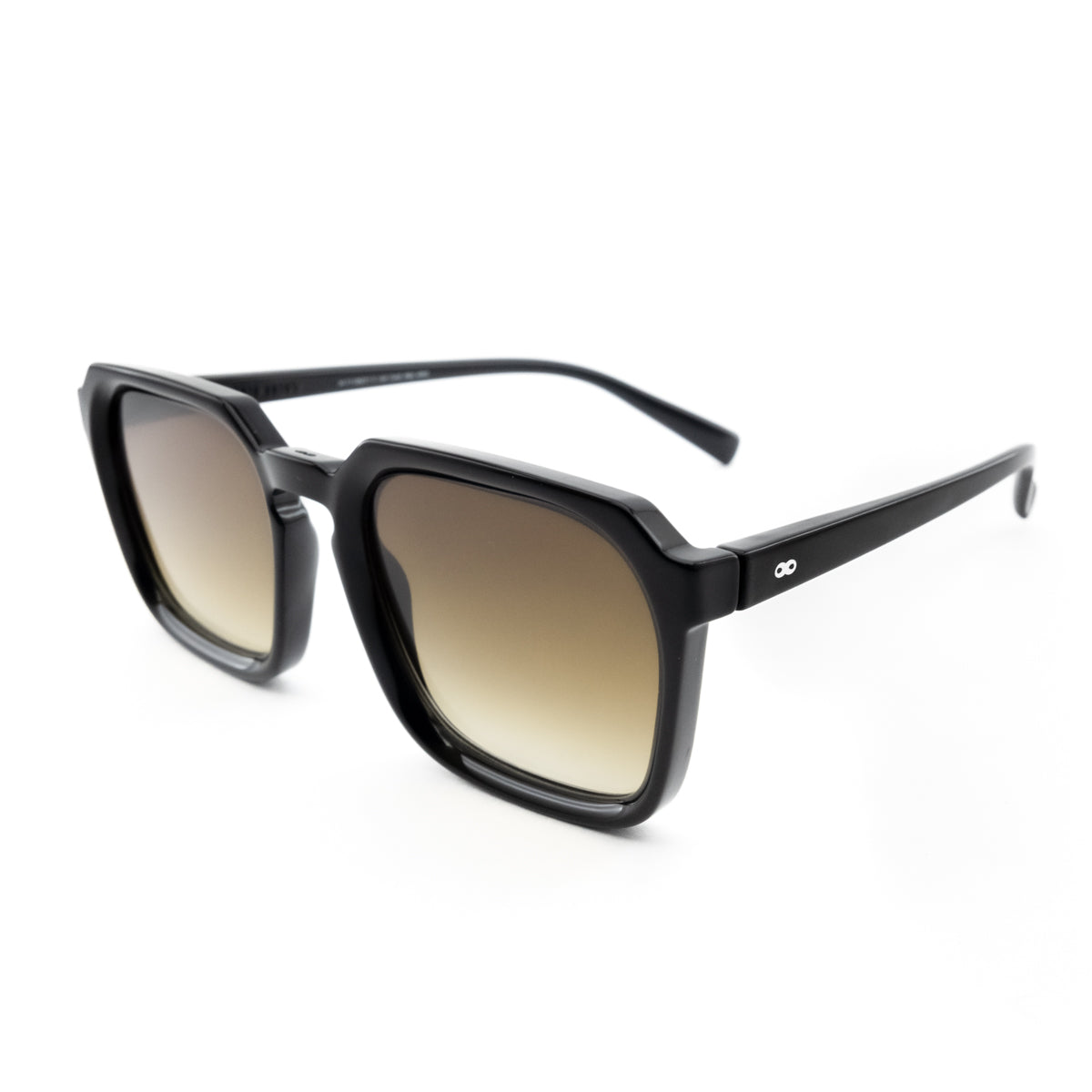 Óculos de sol Monaco - Preto Brilhante - Lente Gradiente Marrom