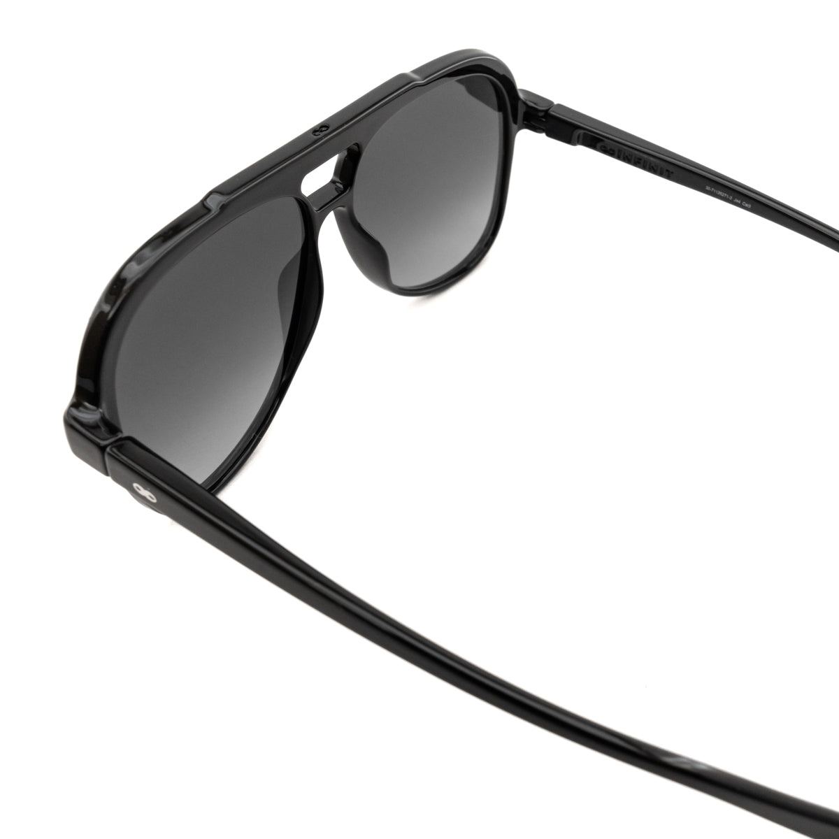 Óculos de sol triple Xxx - Preto Brilhante - lente degradada cinza