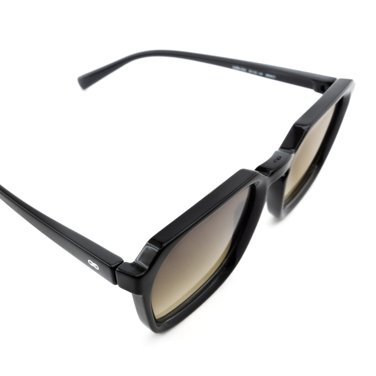 Óculos de sol Monaco - Preto Brilhante - Lente Gradiente Marrom