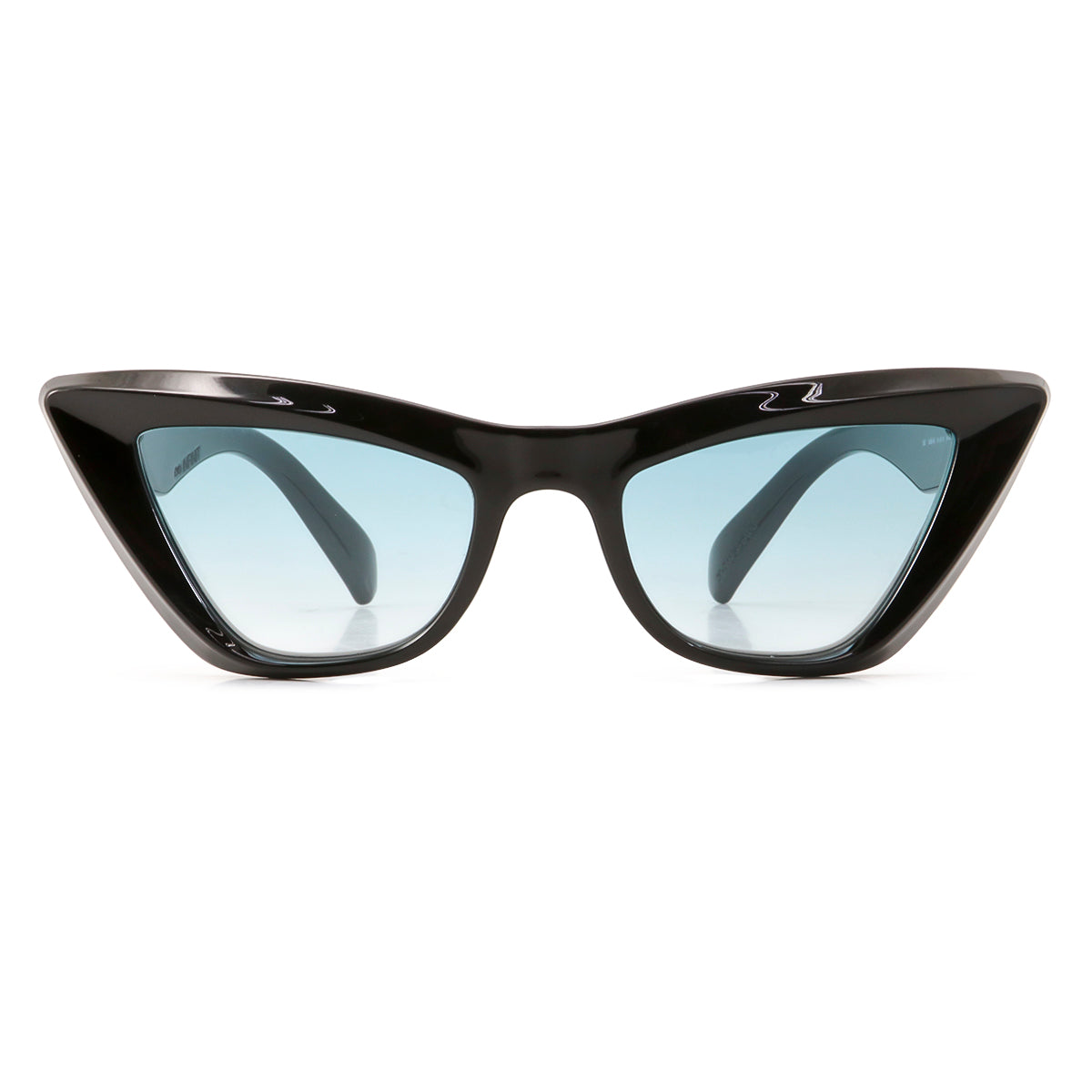 Óculos de sol Linz - preto brilhante - lente degradada azul claro