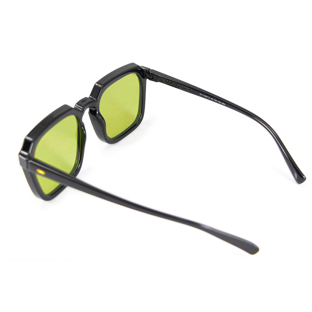 Óculos de sol Monaco - Preto brilhante - Lente verde