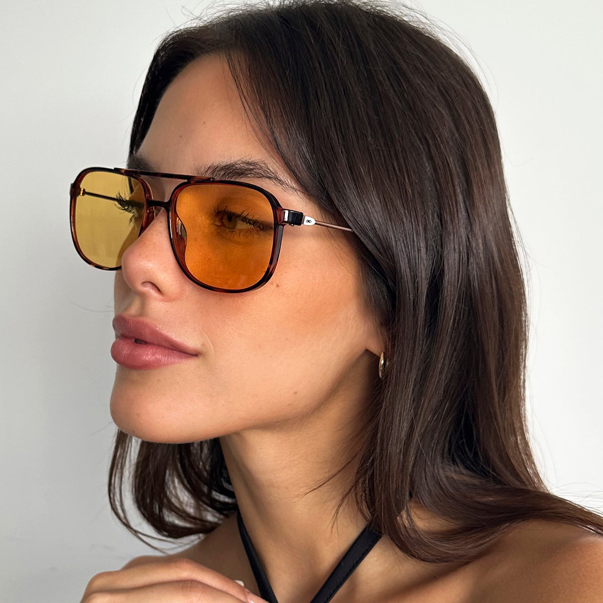 Óculos de sol Caravan - Metal Tartaruga - Lente Amarela