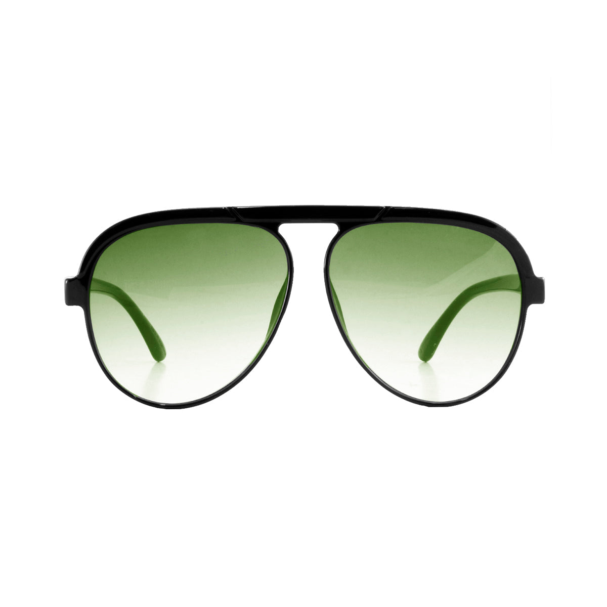 Óculos de sol Paris - Preto Brilhante - Lente degradada verde oliva