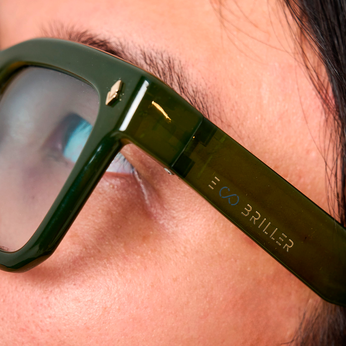 ÓCULOS DE SOL Jacobs Eco Briller - Verde Olive - Lente degradada verde