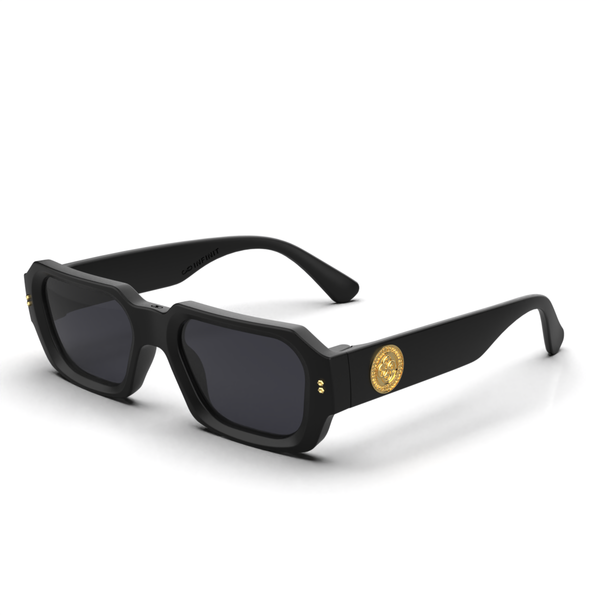 Óculos de sol Bronx Premium Series - Preto Fosco Uroboro - Lente Cinza