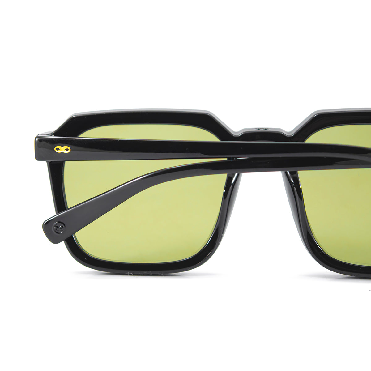 Óculos de sol Monaco - Preto brilhante - Lente verde