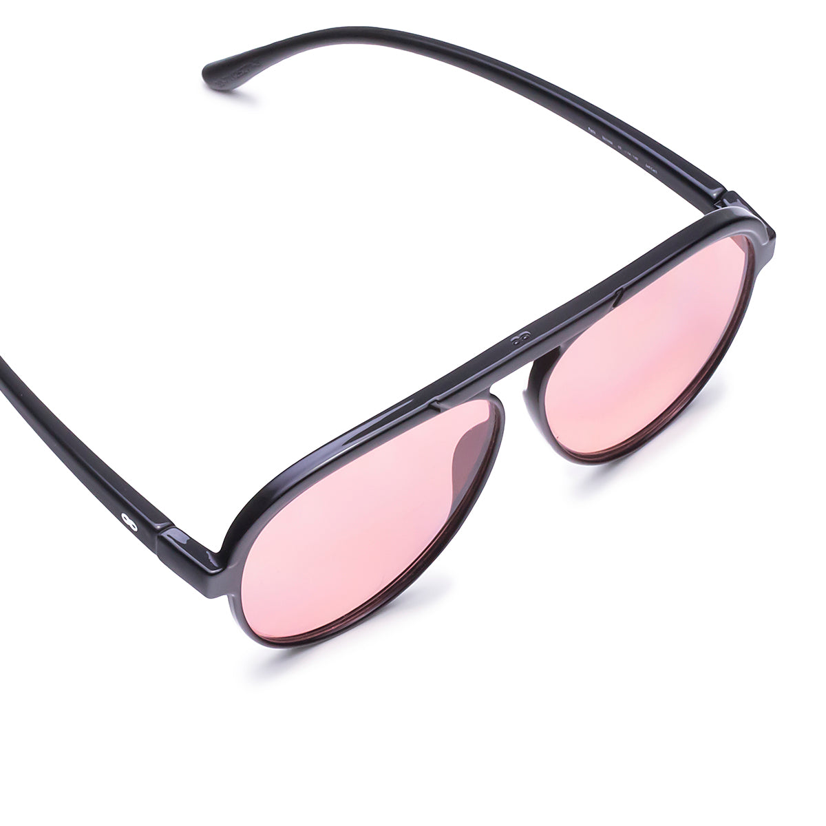 Óculos de Sol Paris - Preto Brilhante - Lente Rosa