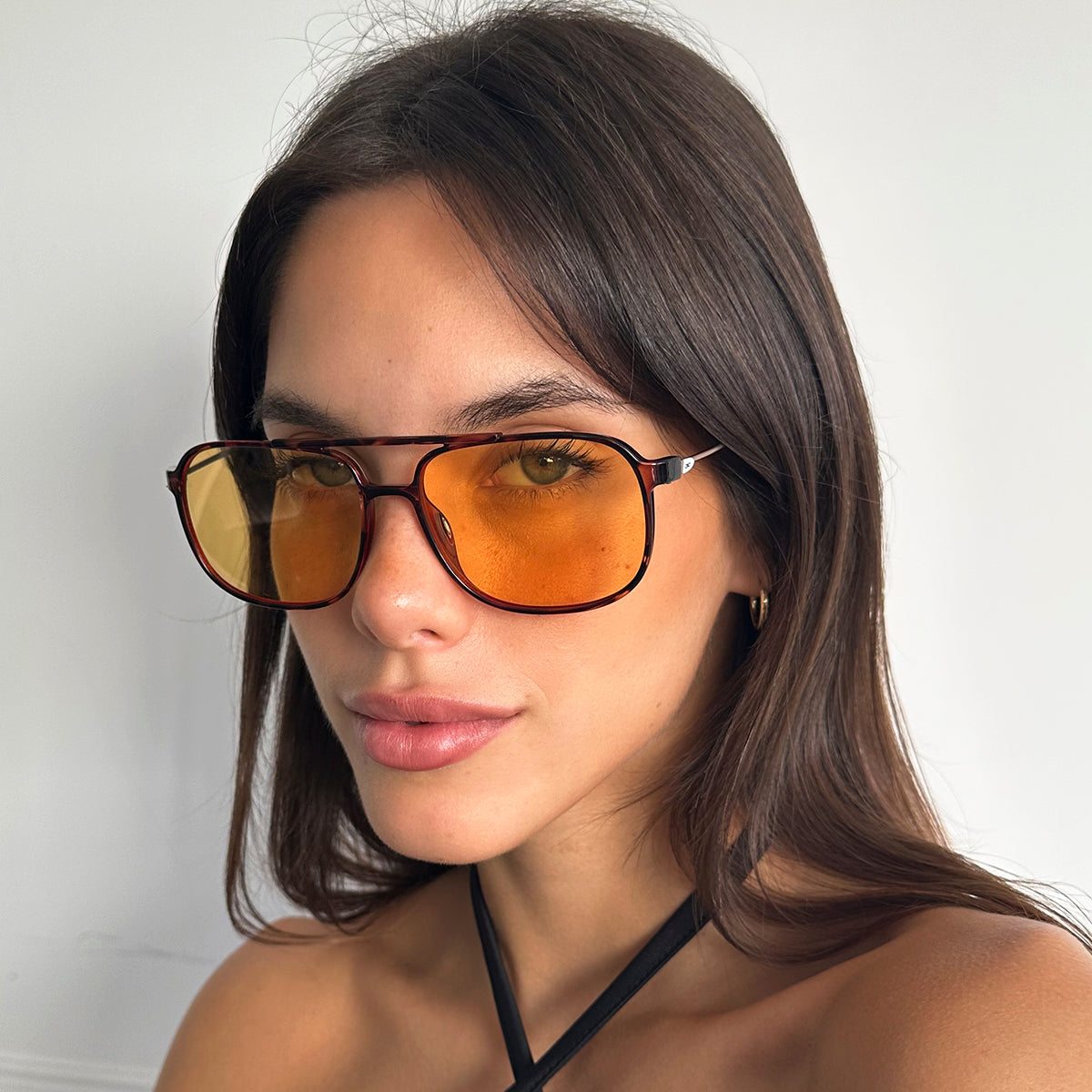 Óculos de sol Caravan - Metal Tartaruga - Lente Amarela