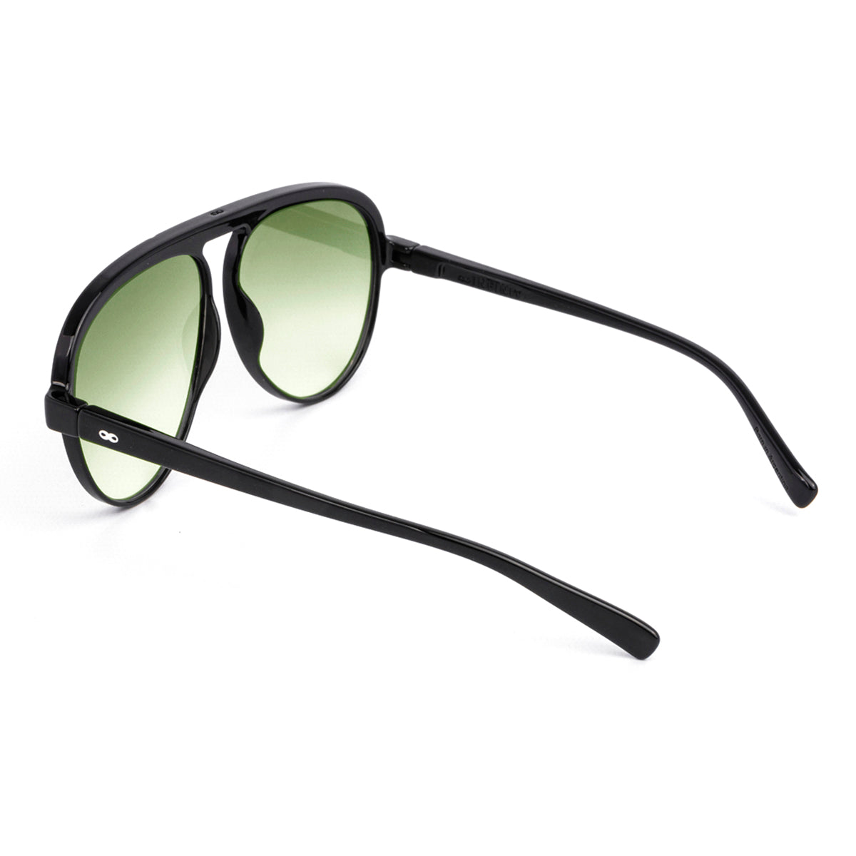 Óculos de sol Paris - Preto Brilhante - Lente degradada verde oliva