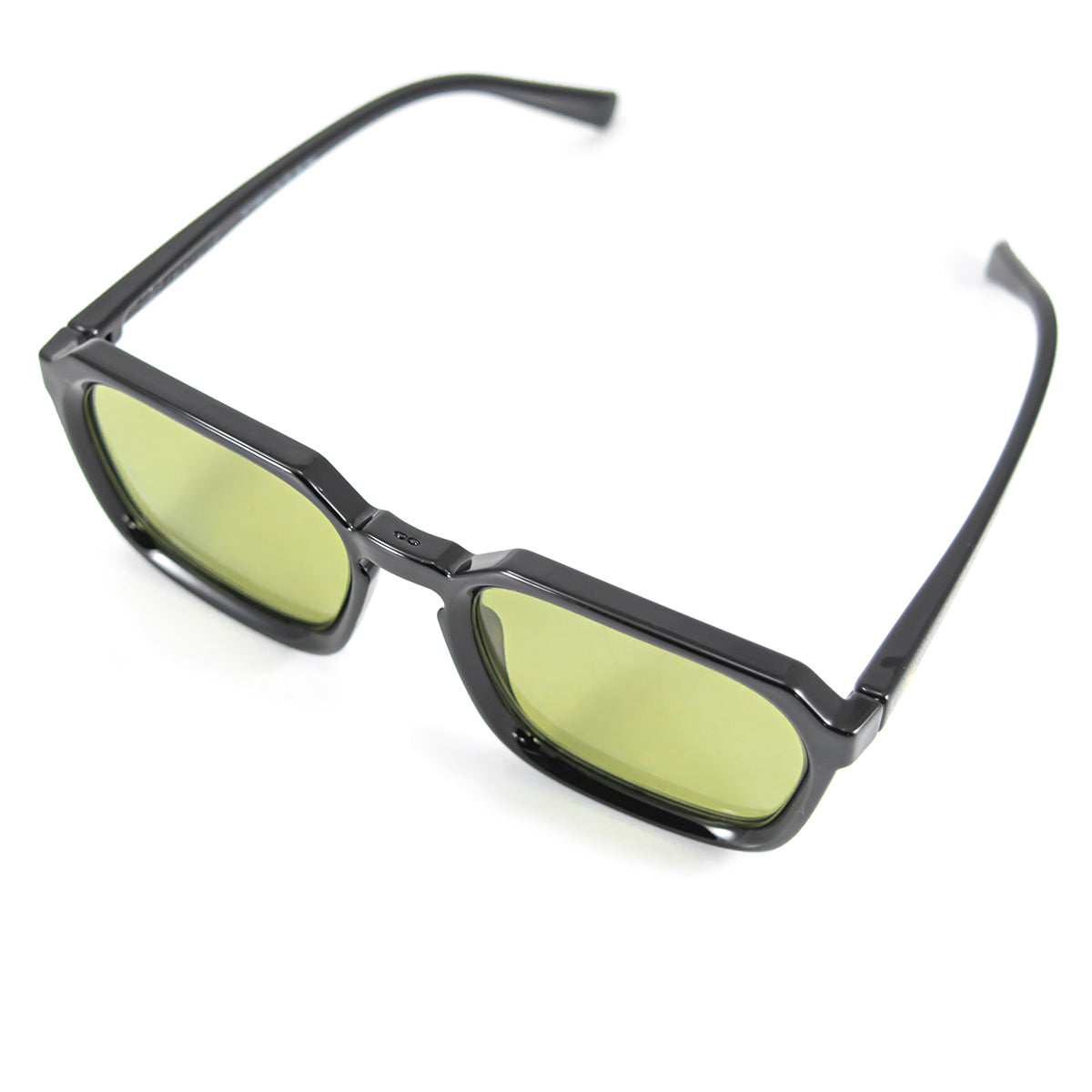 Óculos de sol Monaco - Preto brilhante - Lente verde