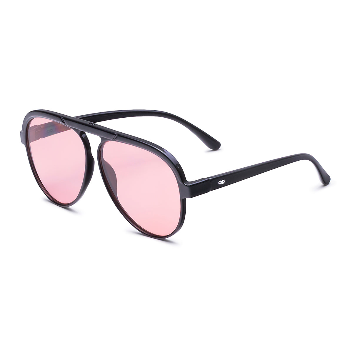 Óculos de Sol Paris - Preto Brilhante - Lente Rosa