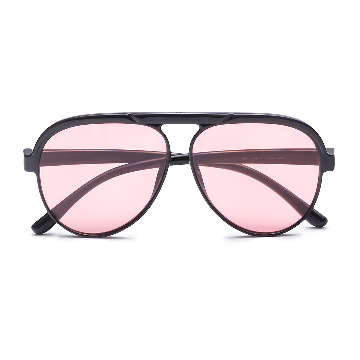 Óculos de Sol Paris - Preto Brilhante - Lente Rosa