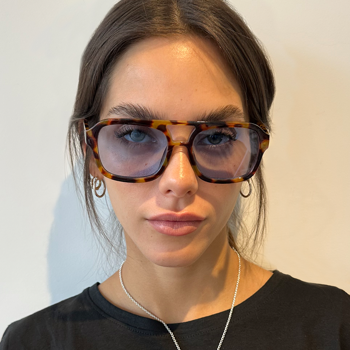 Óculos de sol Corsa - Demi Marrom - Lente Retro Azul